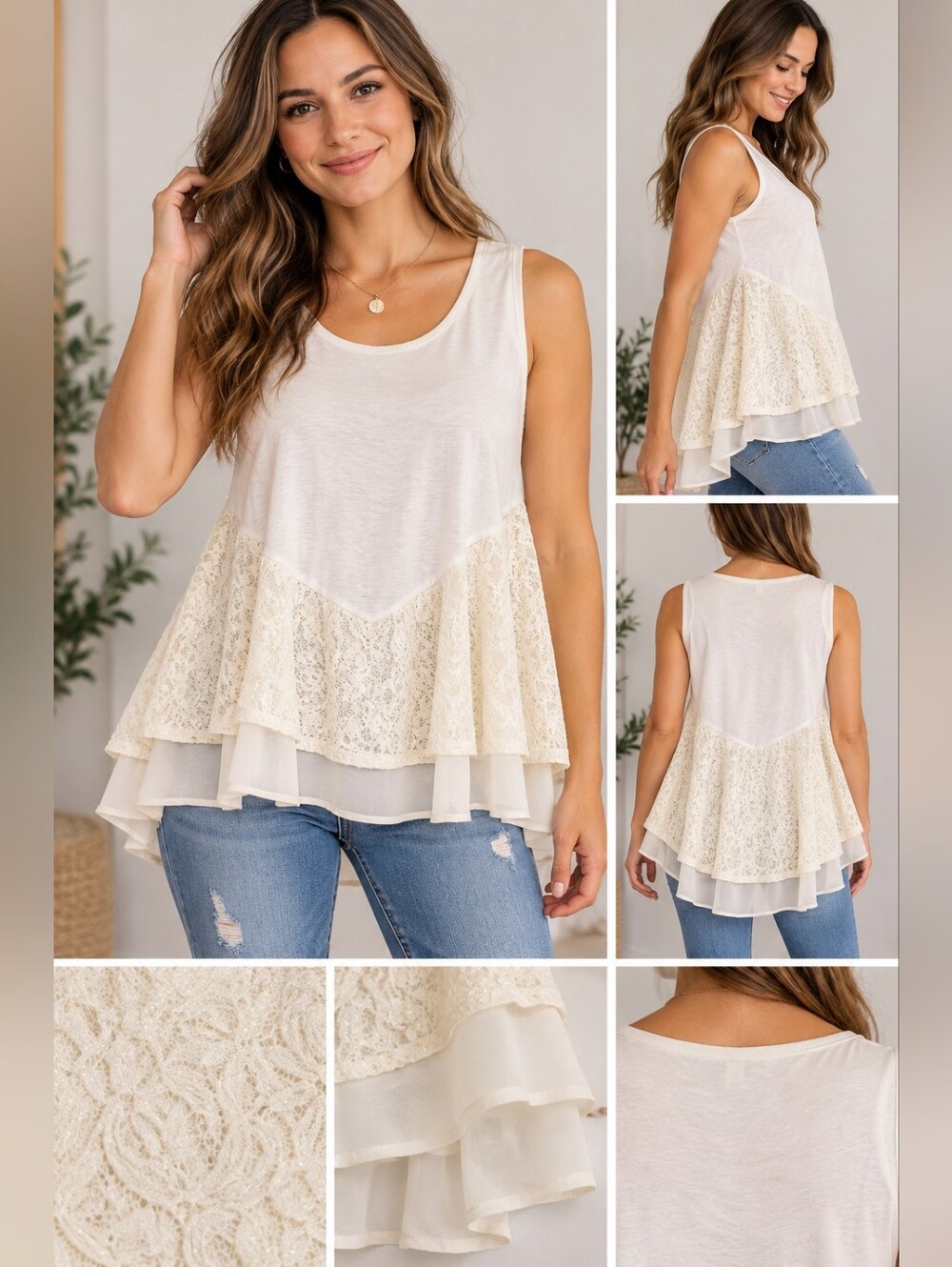 Torrid Women's size 2 (XL) white lace blouse #03